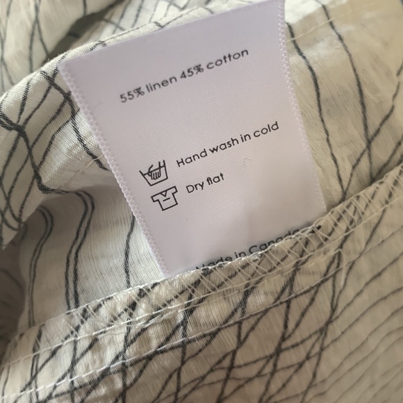 Linen oversized summer coverup shirt - Picture 9 of 10